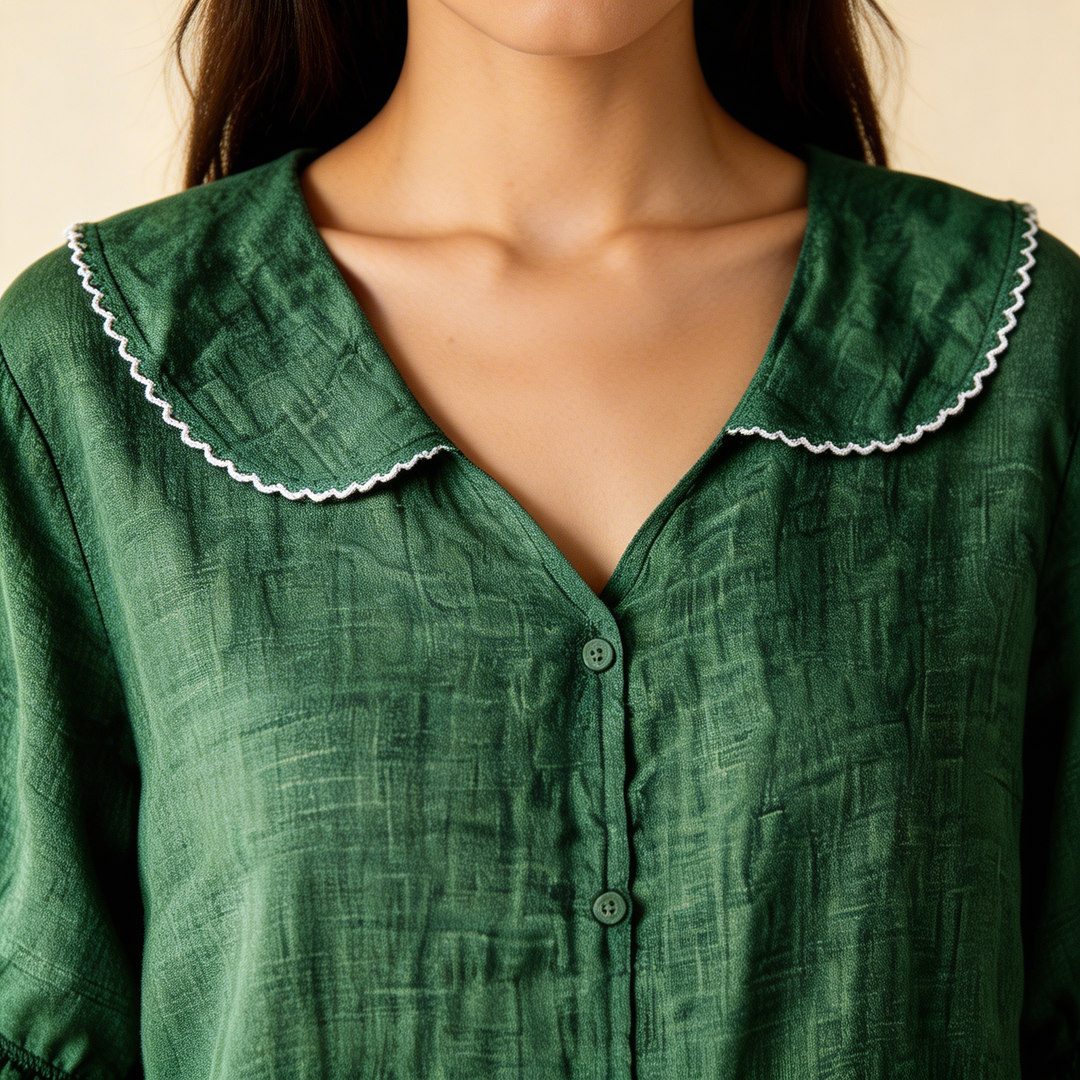 PETER PAN COLLAR BLOUSE FOR WOMEN