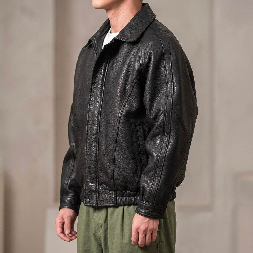 Men's Zip Jacket with Structured Panels