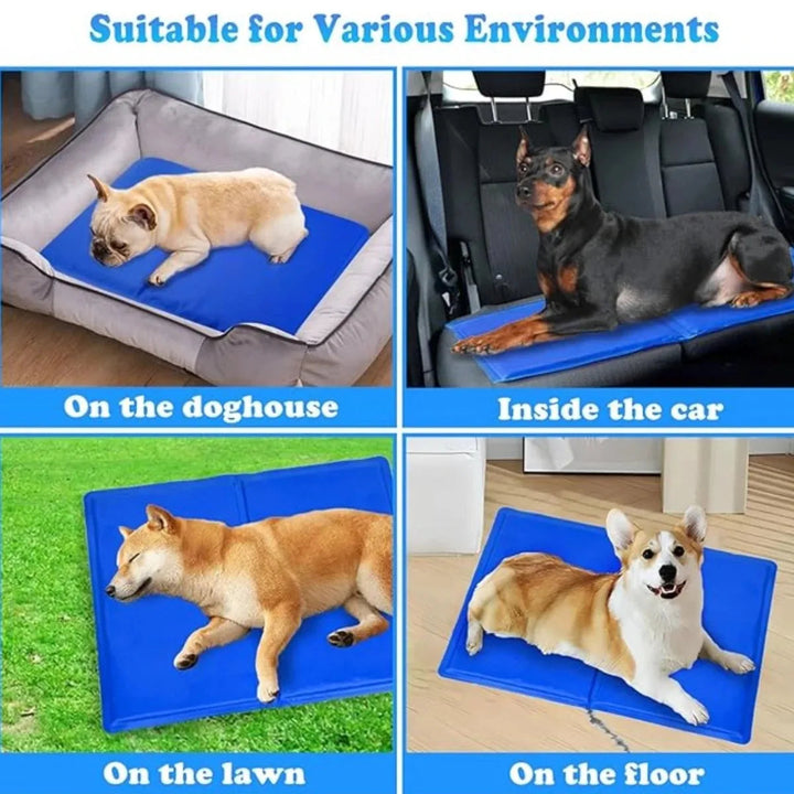 Self-Cooling Dog Mat: Foldable & Moisture-Resistant Travel Pad