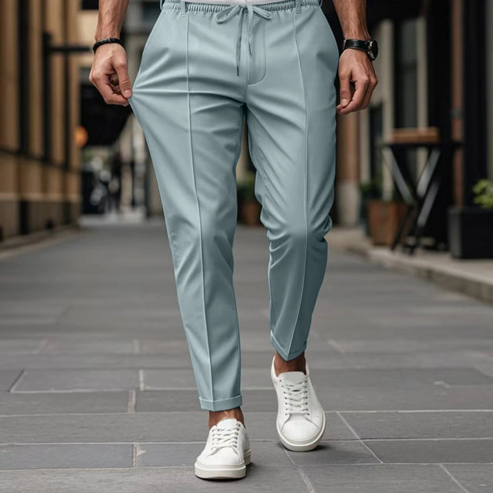 LAURENT MONACO | SLIM FIT CHINO PANTS WITH DRAWSTRING FOR MEN