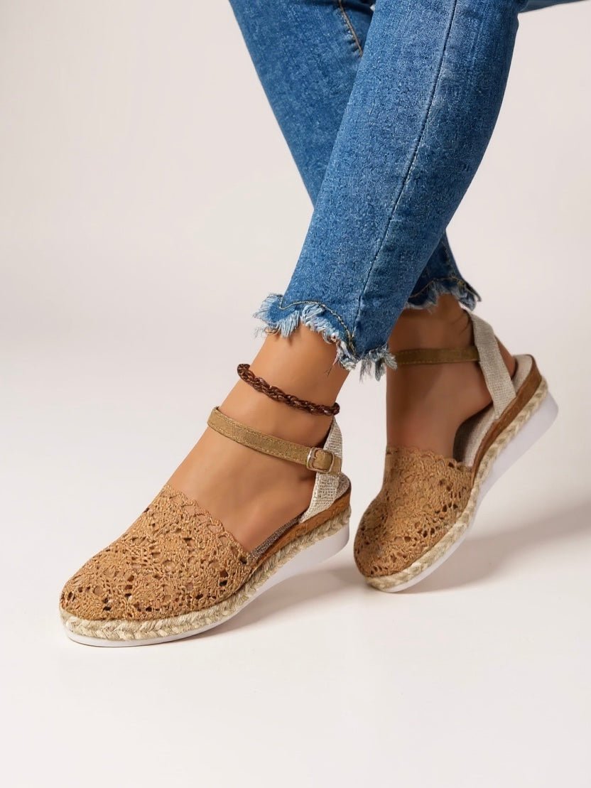 Grace | Boho Platform Sandals Crochet Woven Espadrille Women