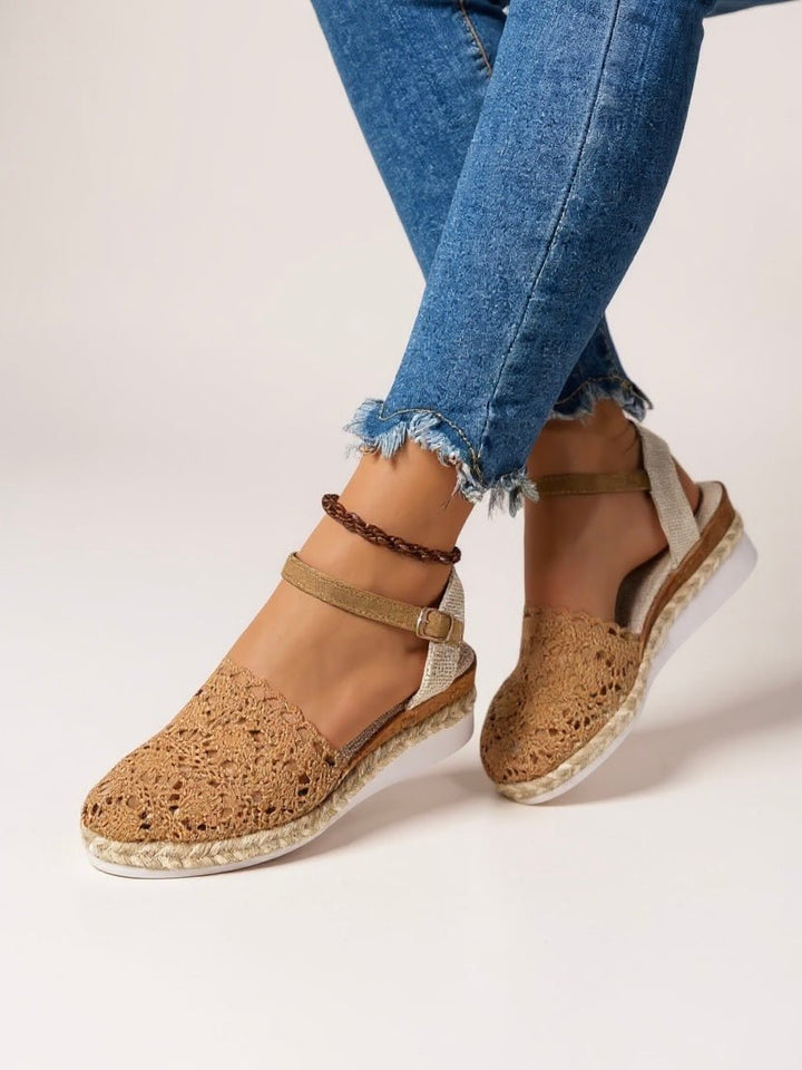 Grace | Boho Platform Sandals Crochet Woven Espadrille Women