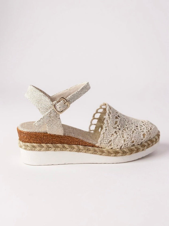 Grace | Boho Platform Sandals Crochet Woven Espadrille Women