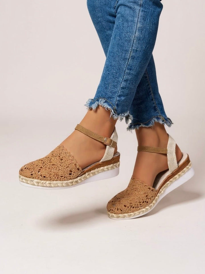 Grace | Boho Platform Sandals Crochet Woven Espadrille Women