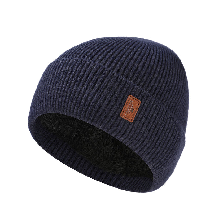 Men's Ribbed Beanie with Warm Lining