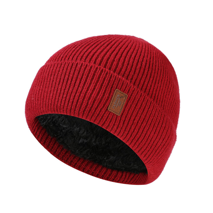 Men's Ribbed Beanie with Warm Lining