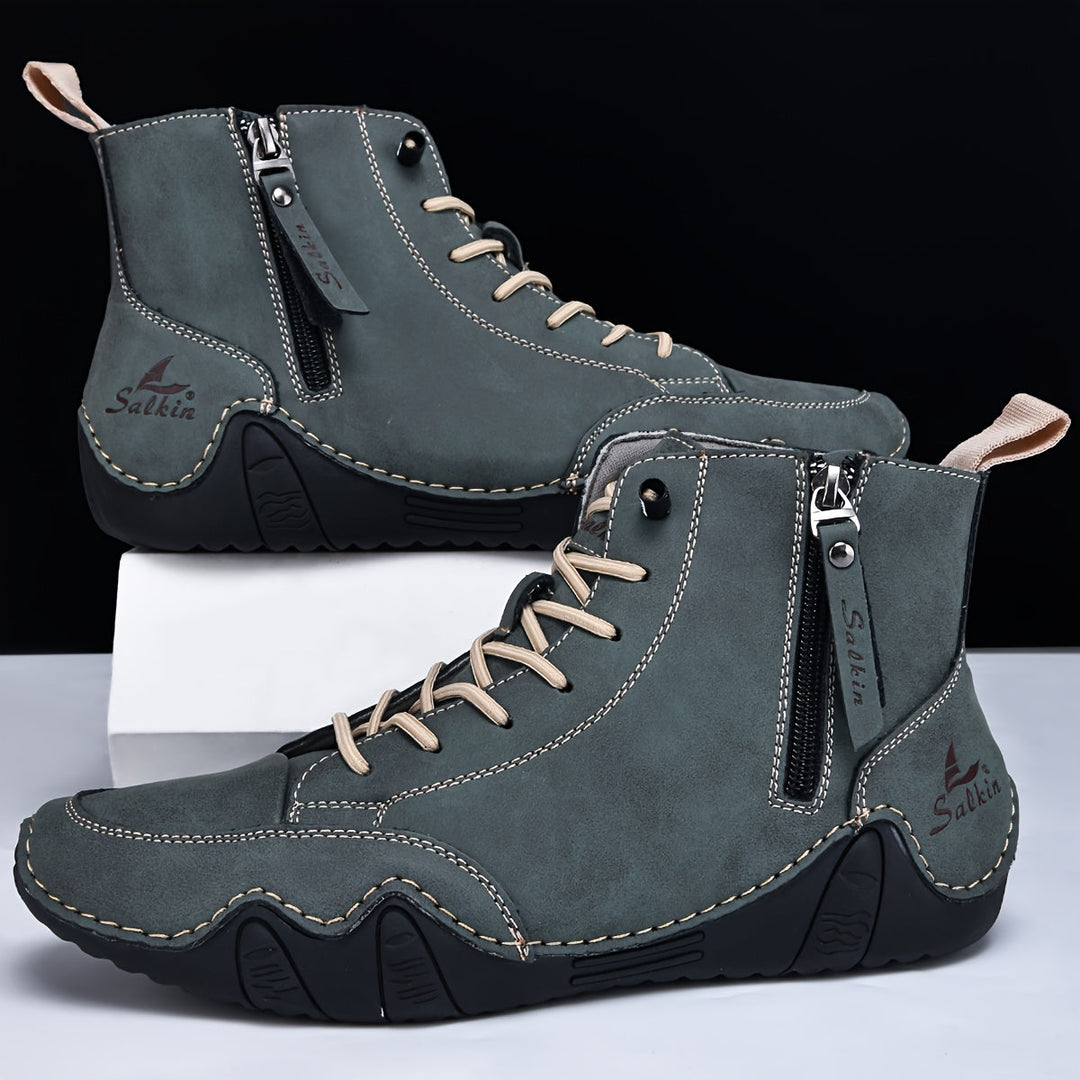 Men's Lace-Up High Boots