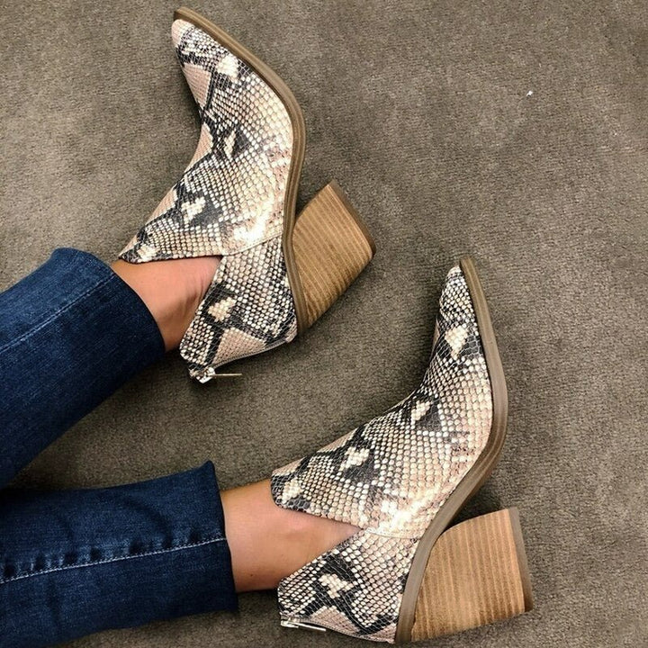 Bada Suede Ankle Boots with Heel and Pointed Toe, view 2 - Elena Harper