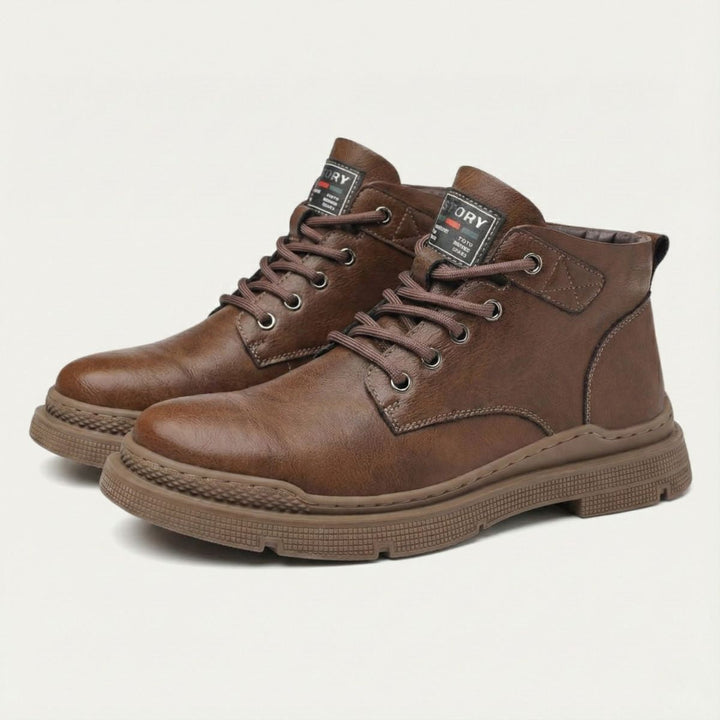 Men's Fur-Lined Lace-Up Ankle Boots