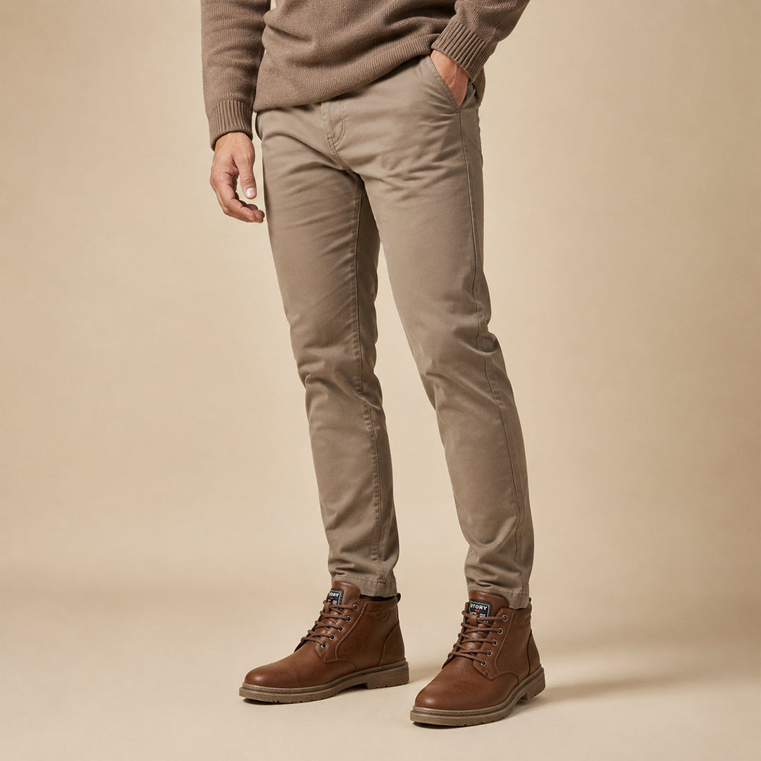 Men's Fur-Lined Lace-Up Ankle Boots
