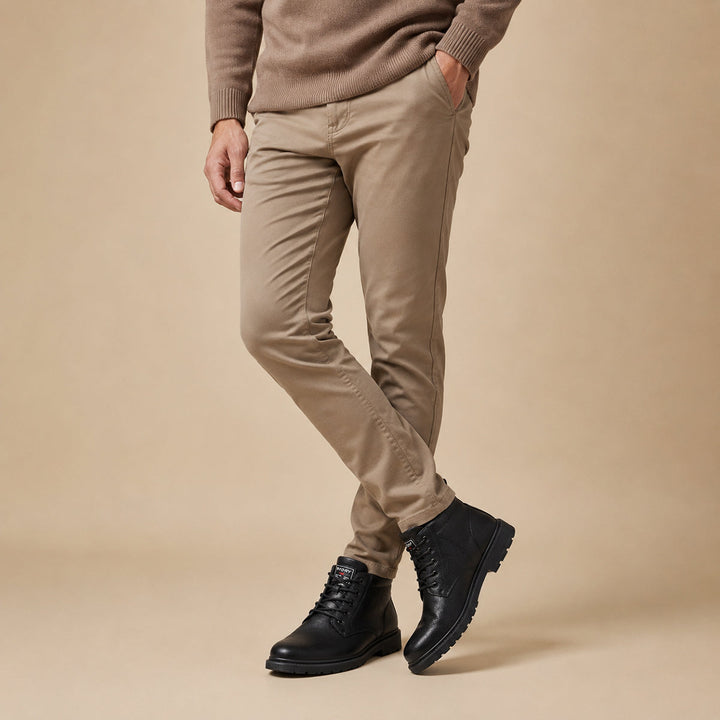 Men's Fur-Lined Lace-Up Ankle Boots