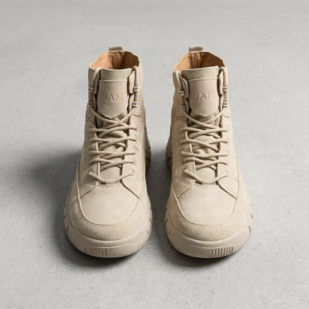 Men's High Lace-Up Boots with Thick Sole - Elena Harper