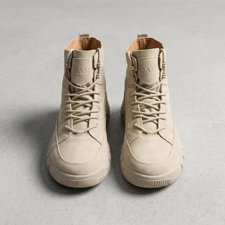 Men's High Lace-Up Boots with Thick Sole - Elena Harper