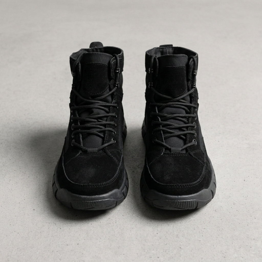 Men's High Lace-Up Boots with Thick Sole - Elena Harper