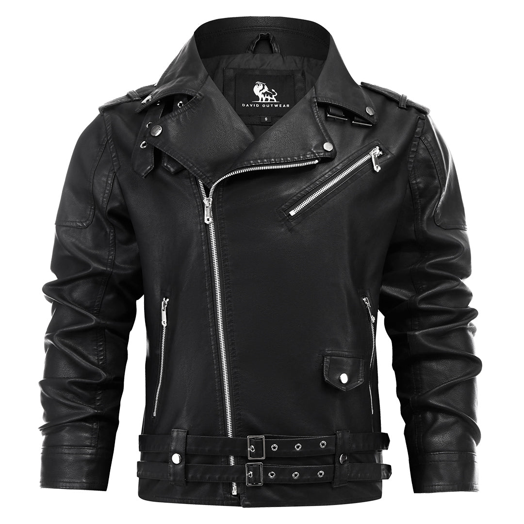 Damien - Chic Belted Perfecto Jacket