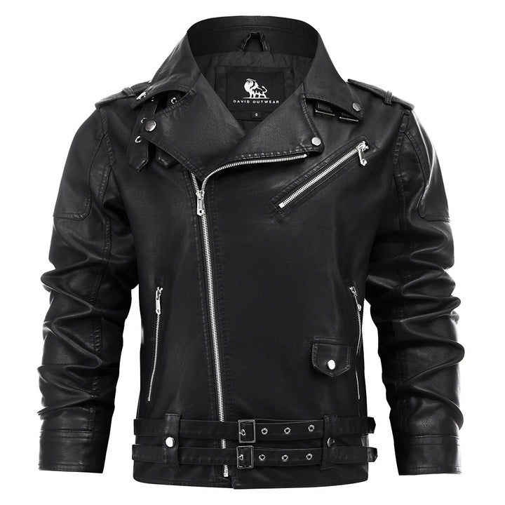 Damien - Chic Belted Perfecto Jacket