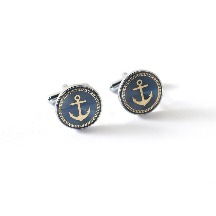Men's Cufflinks with Anchor Design