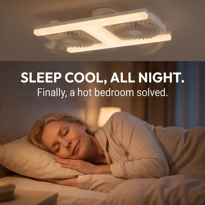 Breezo Screw-In Ceiling Fan with LED Light - Elena Harper