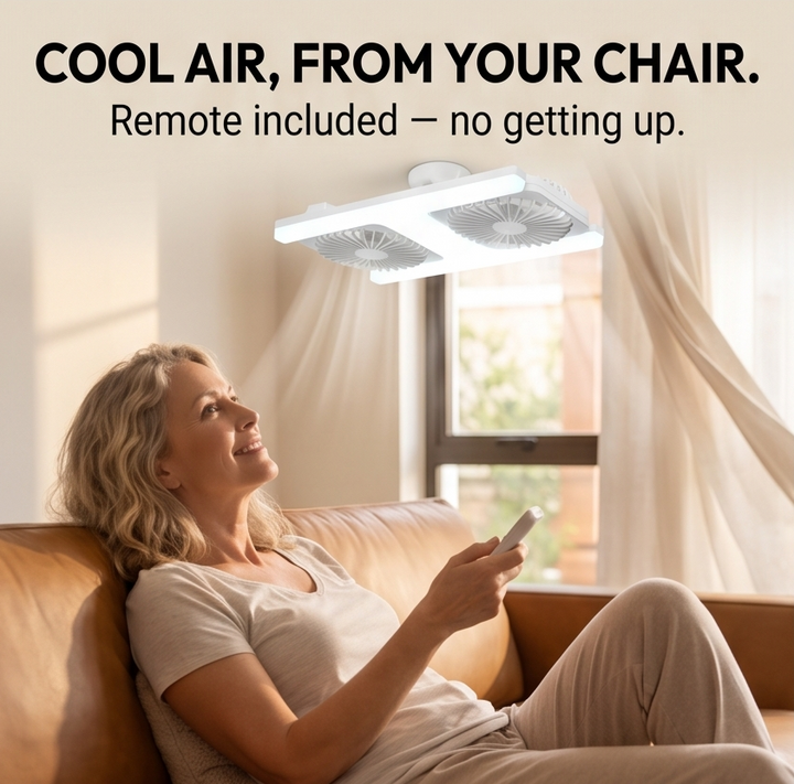 Breezo Screw-In Ceiling Fan with LED Light - Elena Harper