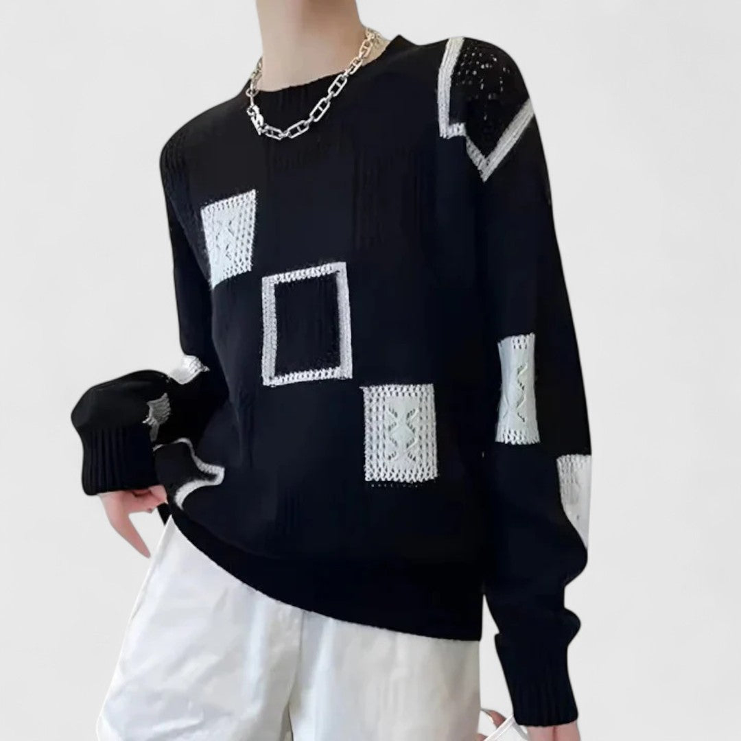 Elegant Graphic Knit Sweater for Women