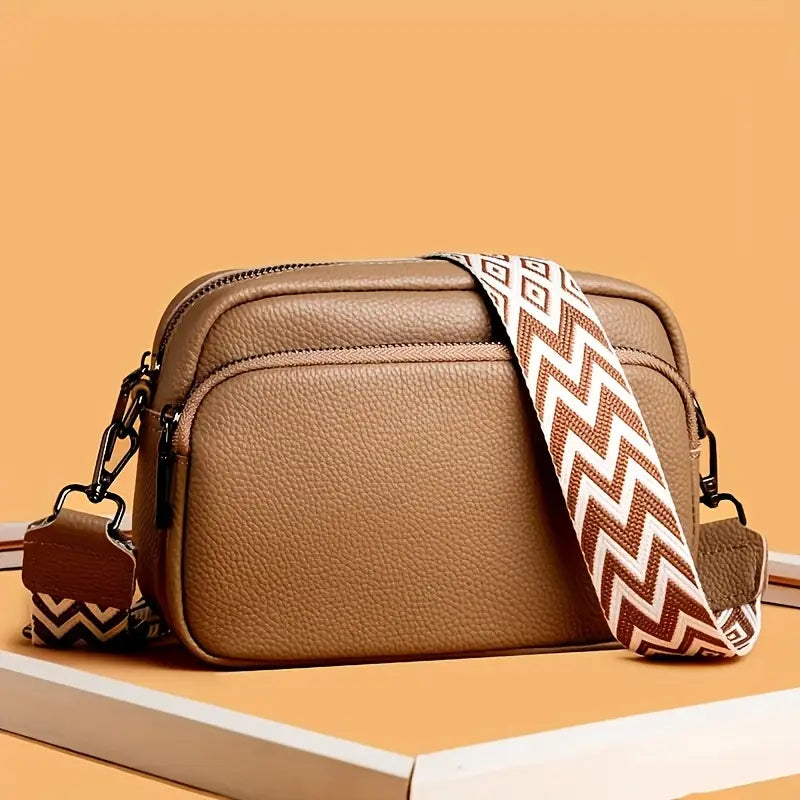 Lusanne Elegant Crossbody Bag with Wide Pattern Strap, view 9 - Elena Harper