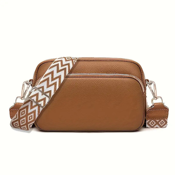 Lusanne Elegant Crossbody Bag with Wide Pattern Strap, view 2 - Elena Harper