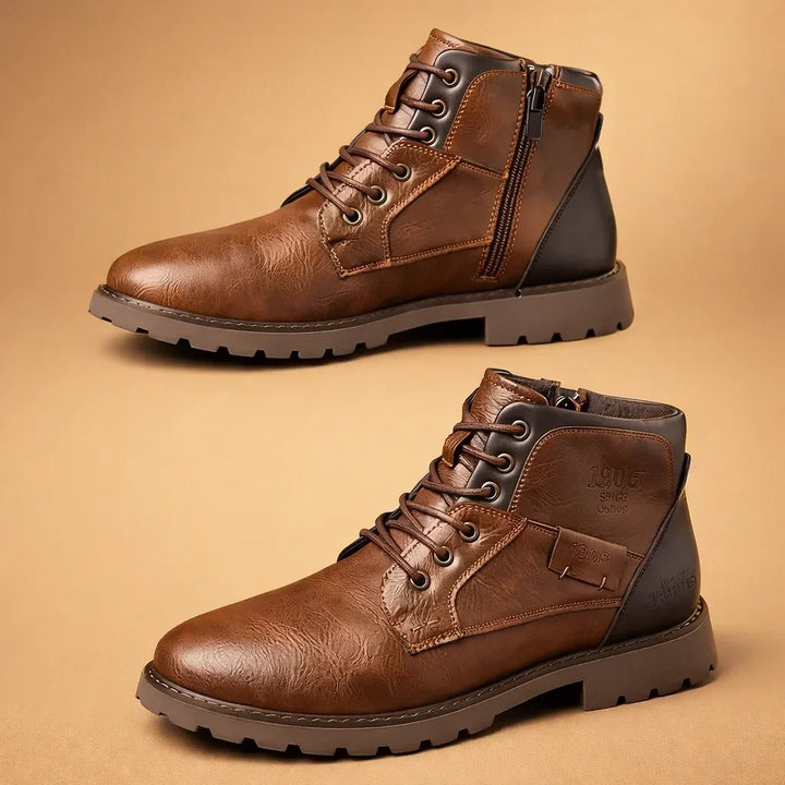Men's Rugged Lace-Up Casual Boots for Everyday Style, view 3 - Elena Harper