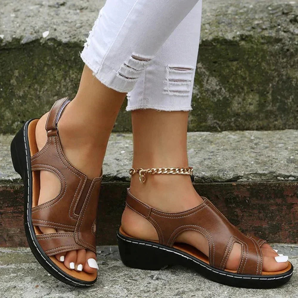 Brown Wedge Sandals EB