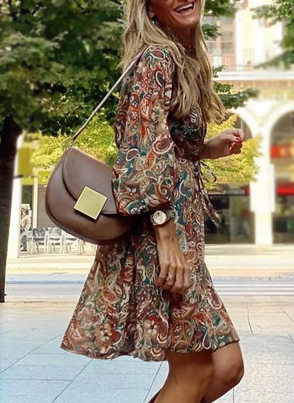 Saphira - Bohemian Paisley Dress