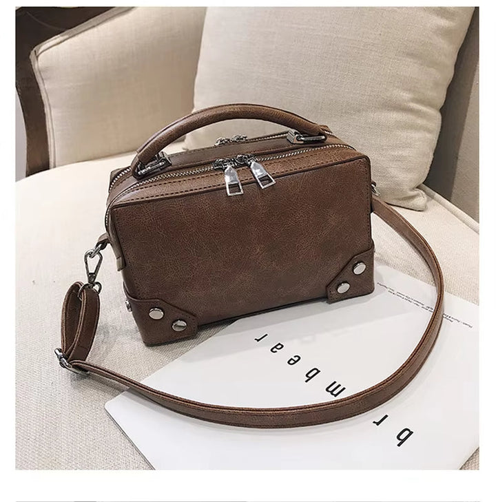 Jasmijn - Vintage Leather Shoulder Bag
