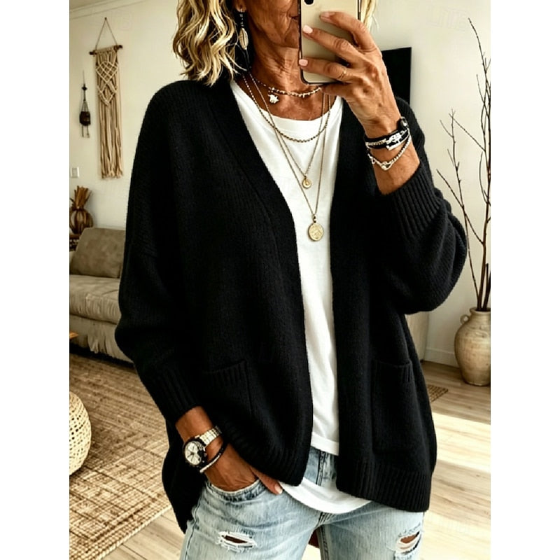Florence - Elegant Oversized Cardigan with Pockets