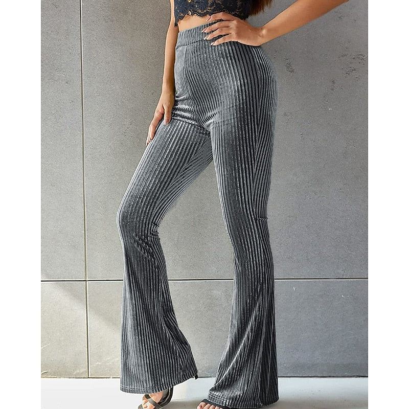 Sadie High-Waist Flared Pants, view 3 - Elena Harper