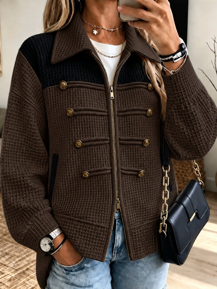 Women's Casual Jacket with Pockets - Practical and Modern