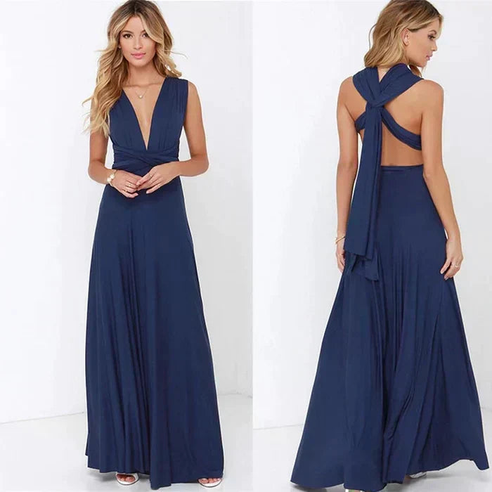 Isolene - Elegant Backless Maxi Dress