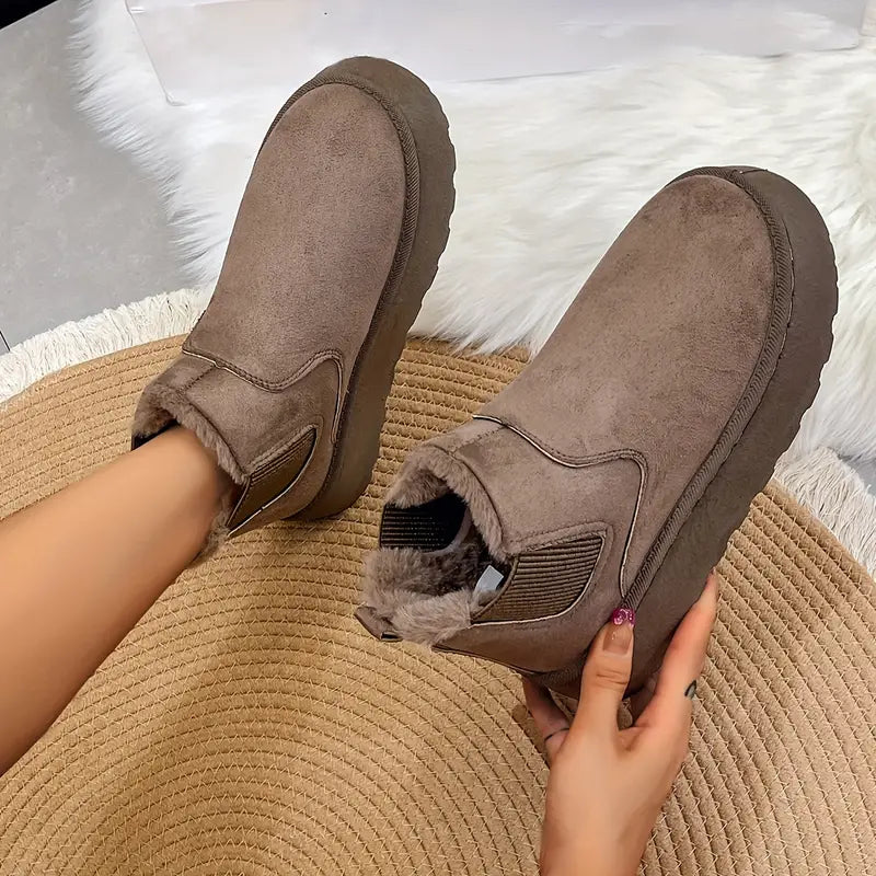 Casual Slip-On Boots Beige Easy and Comfortable Ideal for Daily Use, view 4 - Elena Harper