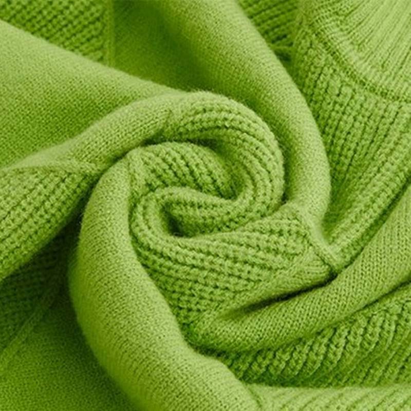 Casual Knit Pullover in Solid Colour