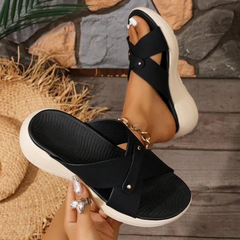 Quessia Lightweight Summer Sandals with Wedge Heel - Elena Harper