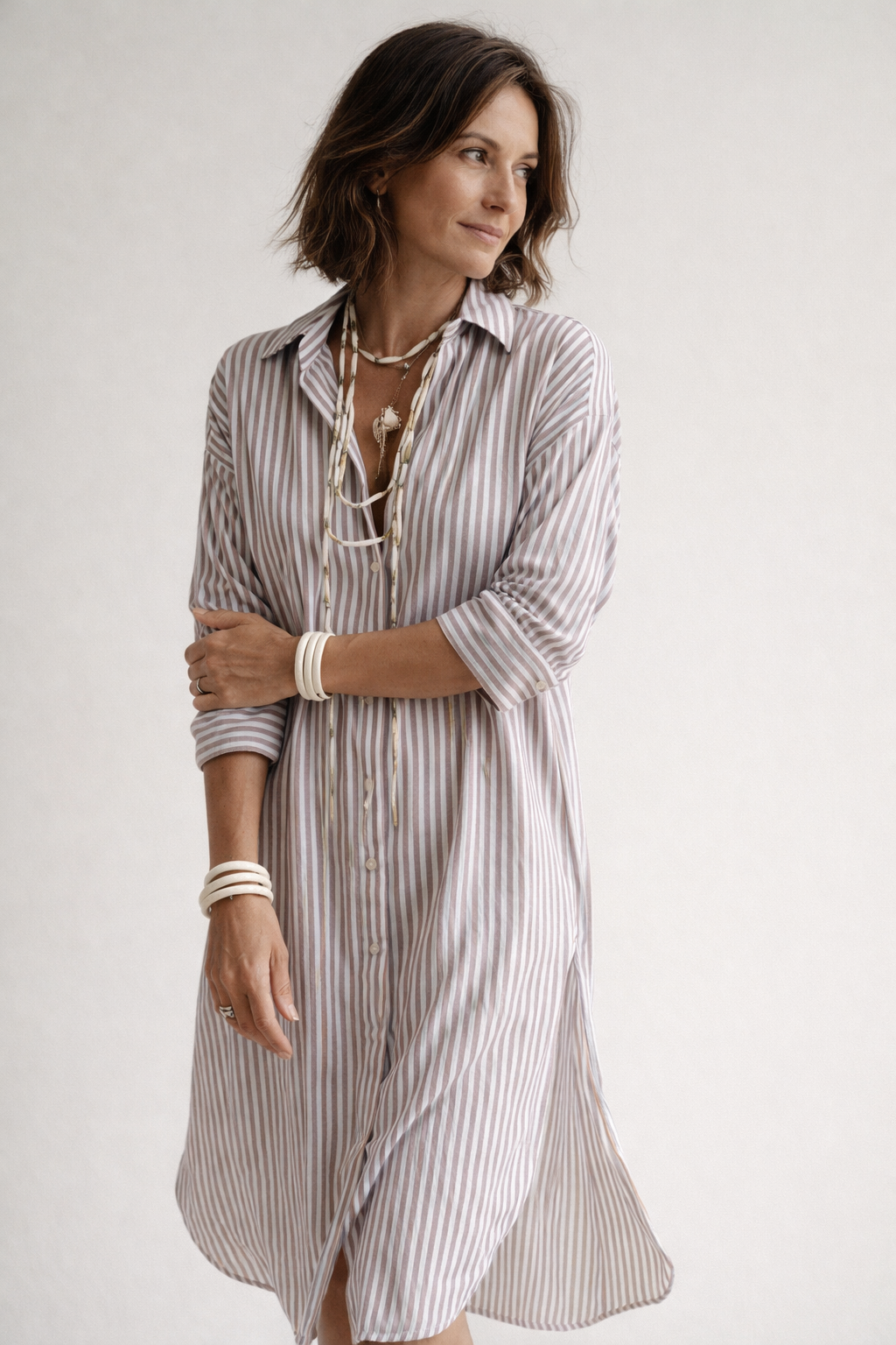 VIVIENNE | Sophie - Striped Dress with Tie Waist
