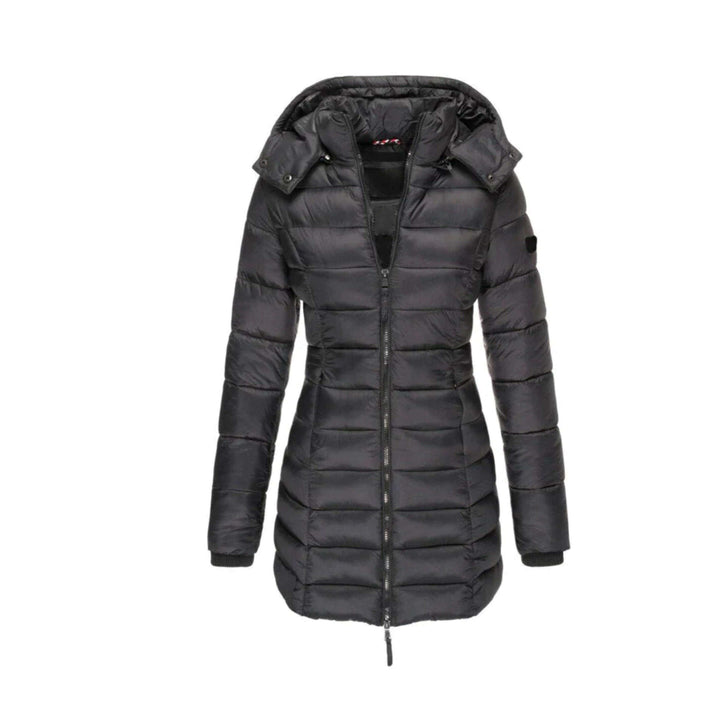 Women's Long Winter Puffer Jacket with Hood - Elena Harper