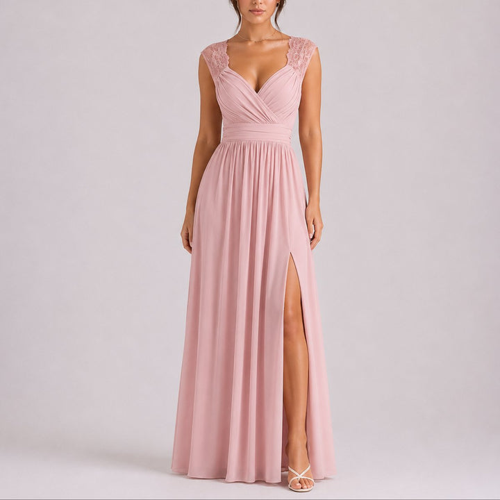 Sophie | Romantic Autumn Wedding Dress with Wrap Neckline