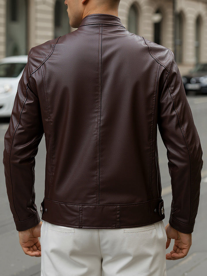 LAURENT MONACO | MEN'S HIGH COLLAR JACKET WITH ZIPPER