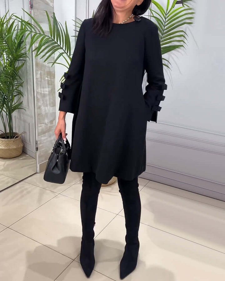 Women's Casual Long-Sleeve Stretch Dress - Elena Harper