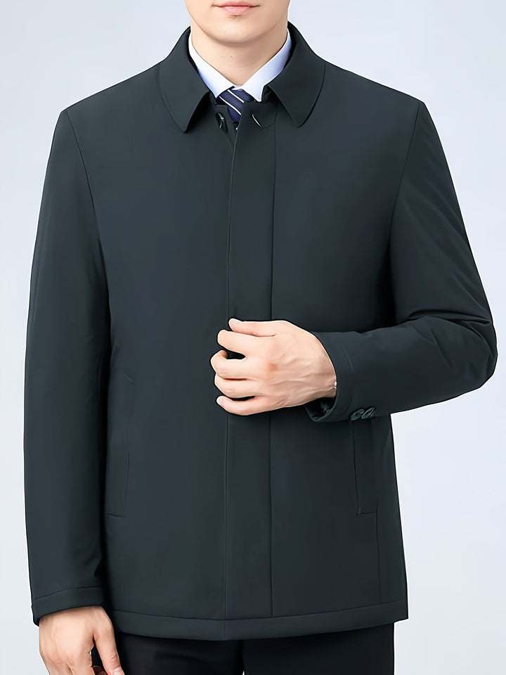 LAURENT MONACO | MEN'S NOTCHED COLLAR ZIP JACKET