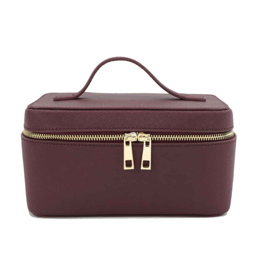 Travel Toiletry Bag in Split Leather – Portable Genuine Leather Toiletry Bag