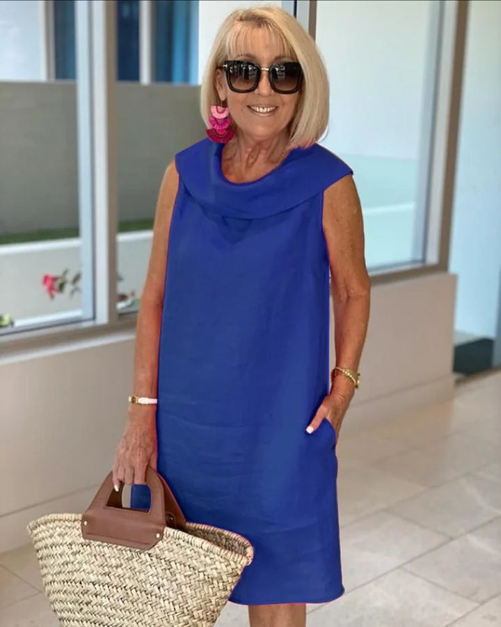 Tonya Casual Sleeveless Round Neck Dress, view 2 - Elena Harper