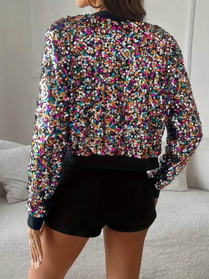 Ladies' Bomber Jacket with Sequins Avenza, view 5 - Elena Harper