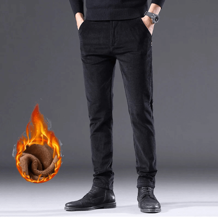 Men's Fleece Corduroy Winter Pants
