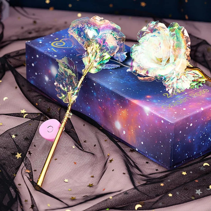 GlowPetal Colorful Crystal Rose, view 2 - Elena Harper