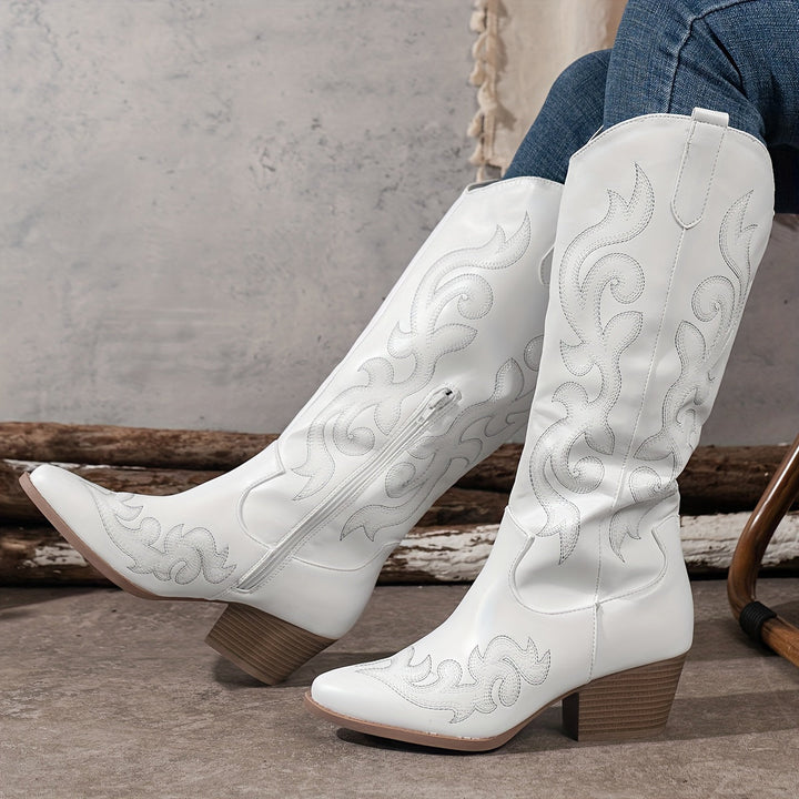 Elisa | Classic Western Cowboy Boots with Comfortable Calf Width