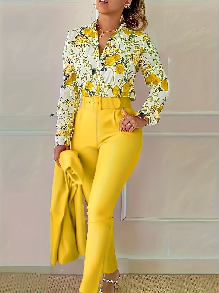 Susanna Elegant Floral Two-Piece Set, view 2 - Elena Harper